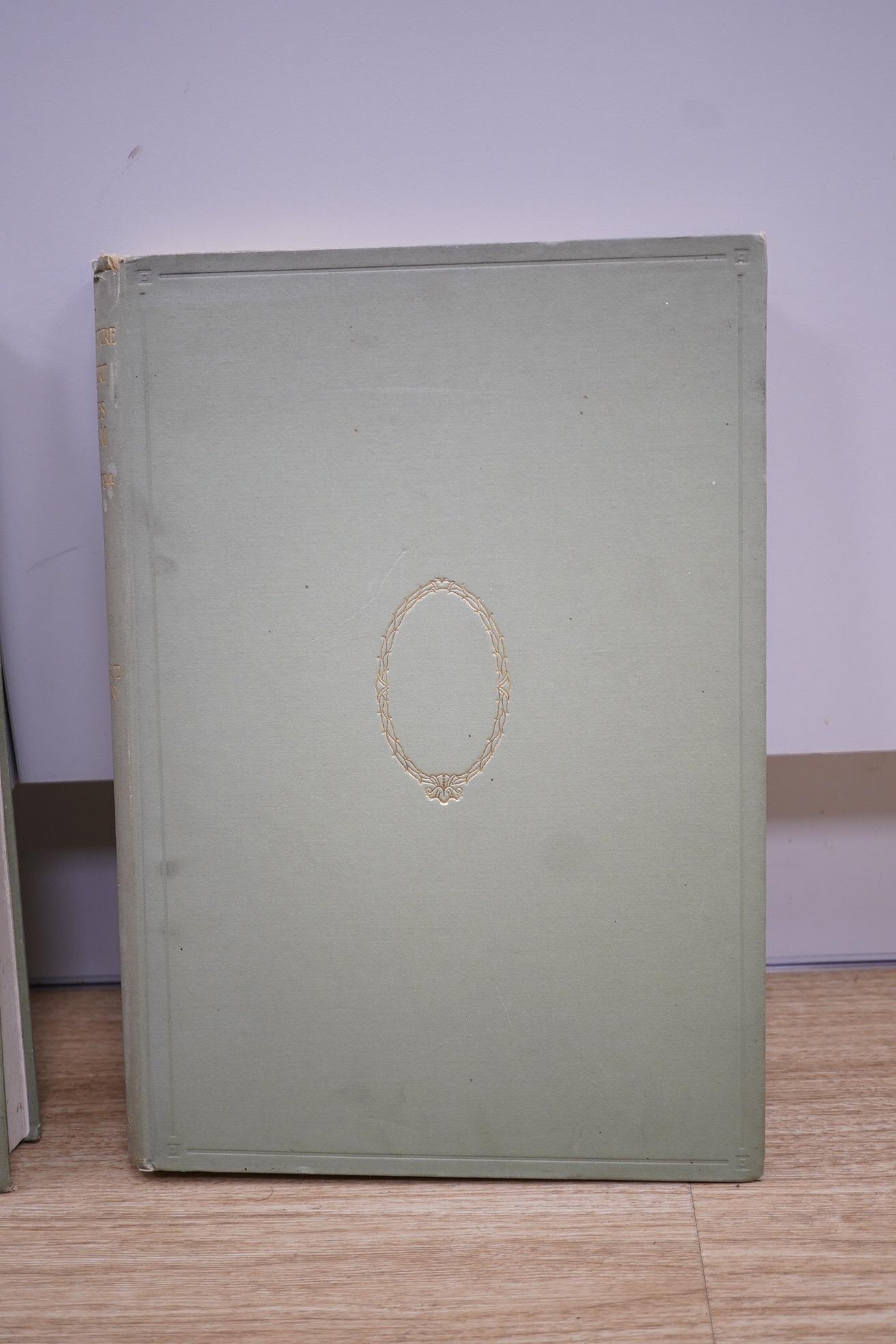 Bolton, Arthur T. - The Architecture of Robert & James Adam (1758-1794). 1st Edition, 2 vols. many illus. and plans throughout (some full page); original gilt cloth with gilt tops, folio. Country Life, 1922